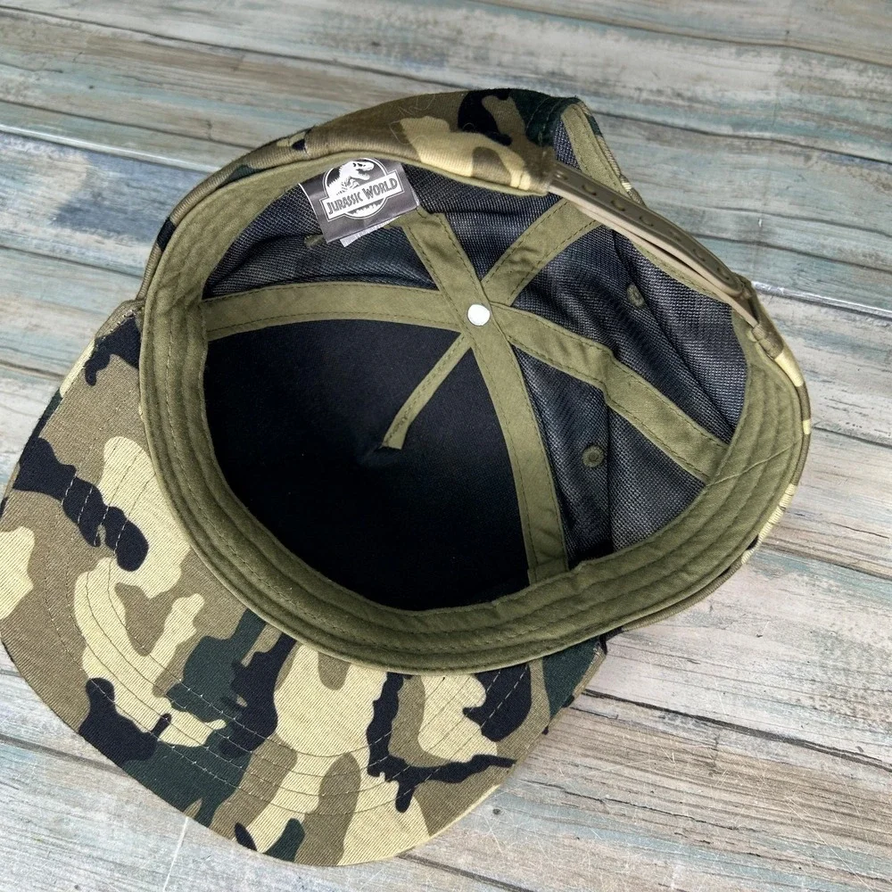 Jurassic World Universal Studios Camo One Size Youth Snap Back‎ Cap Hat Dinosaur